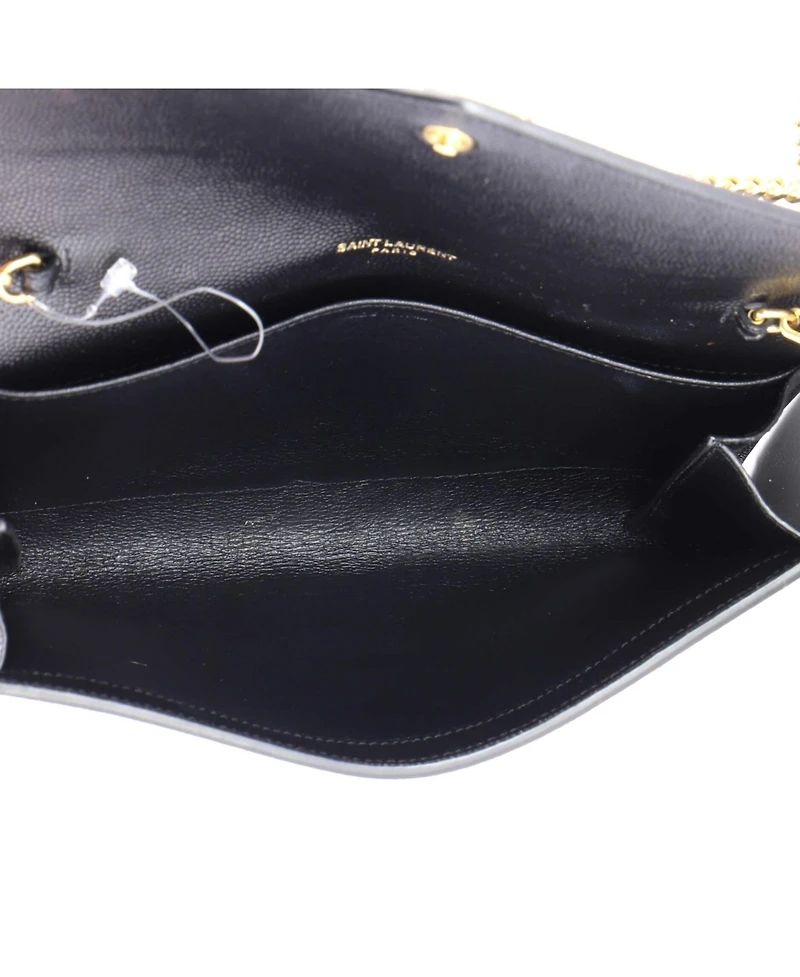 Pre-Owned Saint Laurent Uptown Chain Wallet Leather