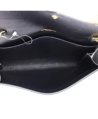 Pre-Owned Saint Laurent Uptown Chain Wallet Leather