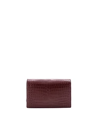Pre-Owned Saint Laurent Classic Monogram Tassel Chain Wallet Embossed Leather