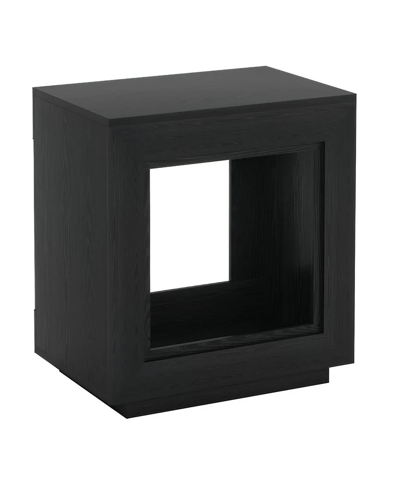 Slickblue Wood End Table Side Nightstand with Storage for Bedroom or Living Room