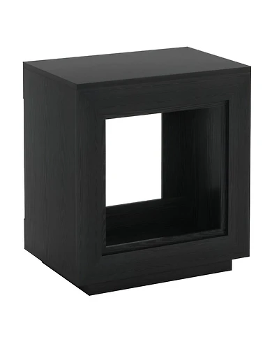 Slickblue Wood End Table Side Nightstand with Storage for Bedroom or Living Room