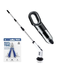 Pursonic Ultimate Cleaning and Multi-Tool Bundle - Cordless Rechargeable Power Scrubber, Handheld Vacuum and 11-in-1 Multifunction Tool