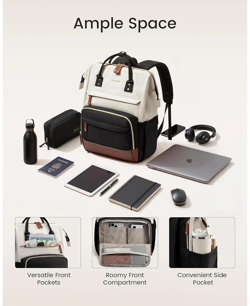 Lovevook Laptop Backpack for Women, 15.6 Inch Work Business Backpacks Purse With Large Capacity