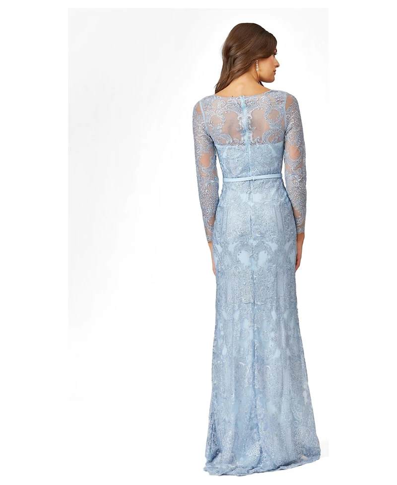 Lara Women's Long Sleeve Lace Mermaid Gown