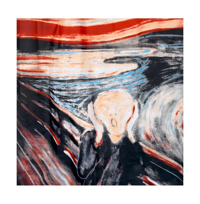 Carnation Home Fashions "The Scream" Museum Collection Fabric Shower Curtain