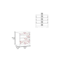 Fm Furniture Boras Set of 2 Small Dressers, Minimalist Modern Style, High-Capacity Bedroom Storage Furniture
