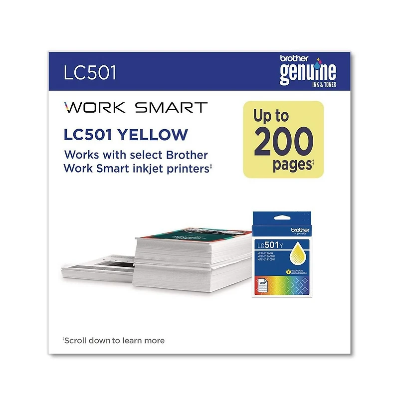 Brother LC501YS 200 Page-Yield Ink
