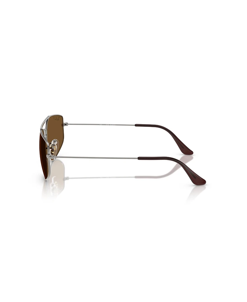Ray-Ban Unisex Polarized Explorer V Geometric Sunglasses, RB3845