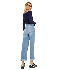 KanCan Women's Gretchen Ultra High Rise Wide Leg Jeans