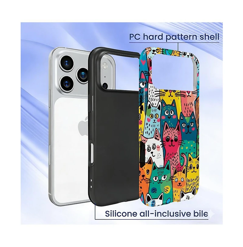 Gonez Case for iPhone Pro Max, 2-in-1 Dual-Layer Shockproof Protection