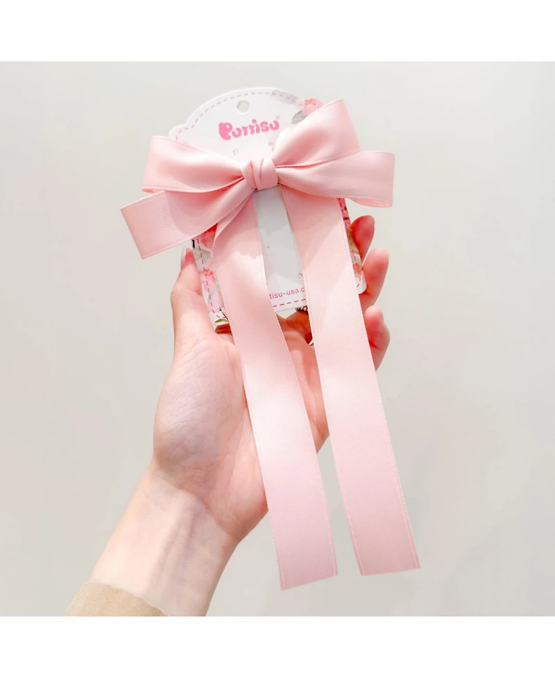 Puttisu Classic Long Ribbon Bow Clip