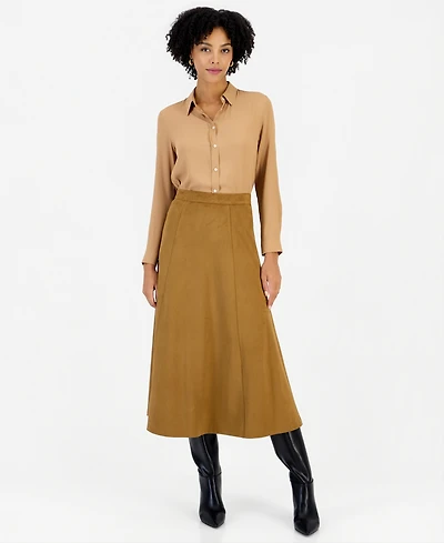 Emme Marella Women's Emmsamba High-Waisted A-Line Midi Skirt