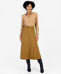 Emme Marella Women's Emmsamba High-Waisted A-Line Midi Skirt