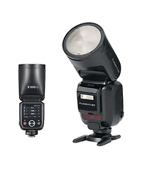 Flashpoint X100 Ttl R2 On Camera Li-on Round Head Flash For Canon, Godox V100 C (No Sub Flash)