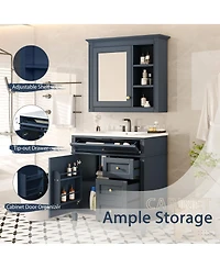 Sillysis 30" Modern Freestanding Bathroom Vanity with Ceramic Sink-Sillysis