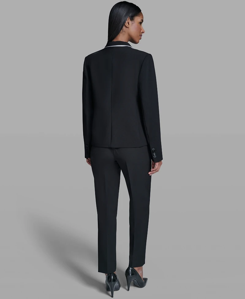 Karl Lagerfeld Women's Reverse Lapel One Button Blazer
