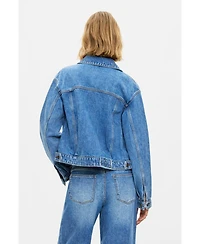 Desigual Women's Embroidered denim jacket 100% cotton