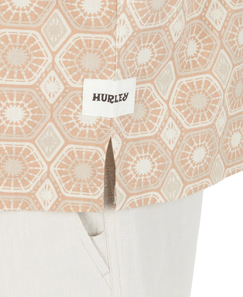 Hurley Men's Camp Collar Short-Sleeves Shirt