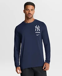Nike Men's Navy New York Yankees 2-Hit Legend Dri-fit Long Sleeve T-Shirt