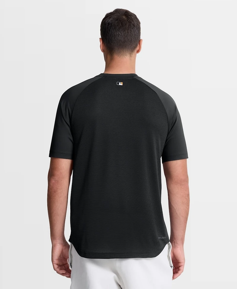 Nike Men's Black Pittsburgh Pirates Authentic Collection Batting Practice Pre-Game Raglan Dri-fit T-t-Shirt