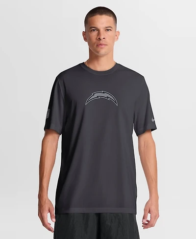 Nike Men's Anthracite Los Angeles Chargers Sideline Lead The Charge Legend Dri-fit T-Shirt