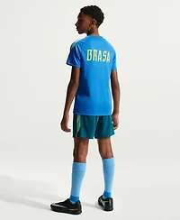 Nike Big Boys and Girls Blue Brazil National Team 2026 Strike Dri-fit T-t-Shirt