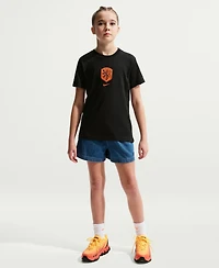 Nike Big Boys and Girls Black Netherlands National Team Crest T-Shirt