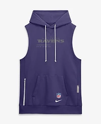Nike Men's Purple Baltimore Ravens Sideline Standard Issue Dri-fit Sleeveless Hoodie