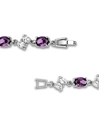 Macy's Pear, Oval Amethyst Cubic Zirconia Bracelet