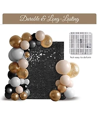 Yescom Instahibit 10x7 FeeT Shimmer Wall Backdrop with Stand 72 Pieces Panels Decor for Wedding Party