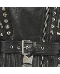 Pre-Owned Alexander Mcqueen Women's Leather Studded Biker Jacket