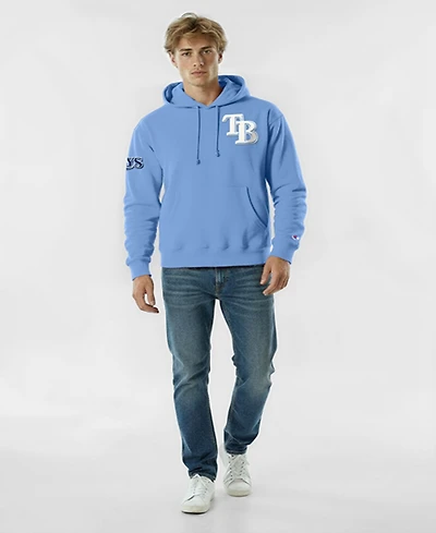 Champion Men's Light Blue Tampa Bay Rays Reverse Weave Chenille Hoodie