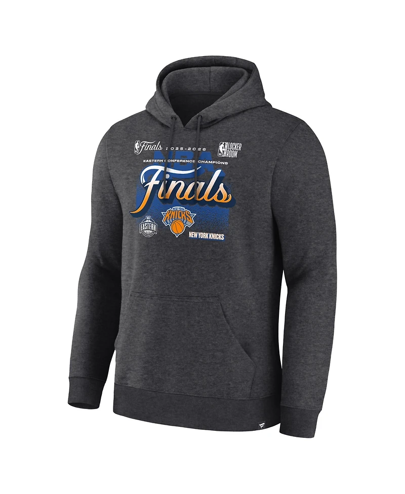 Fanatics Men's Charcoal New York Knicks 2026 Eastern Conference Champions Locker Room Pullover Fleece Hoodie