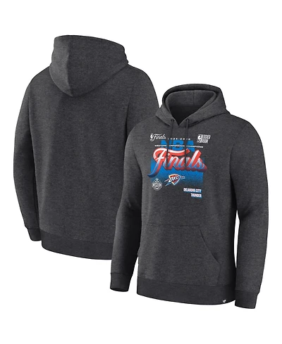 Fanatics Men's Charcoal Oklahoma City Thunder 2026 Western Conference Champions Locker Room Pullover Fleece Hoodie