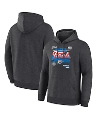 Fanatics Men's Charcoal Oklahoma City Thunder 2026 Western Conference Champions Locker Room Pullover Fleece Hoodie