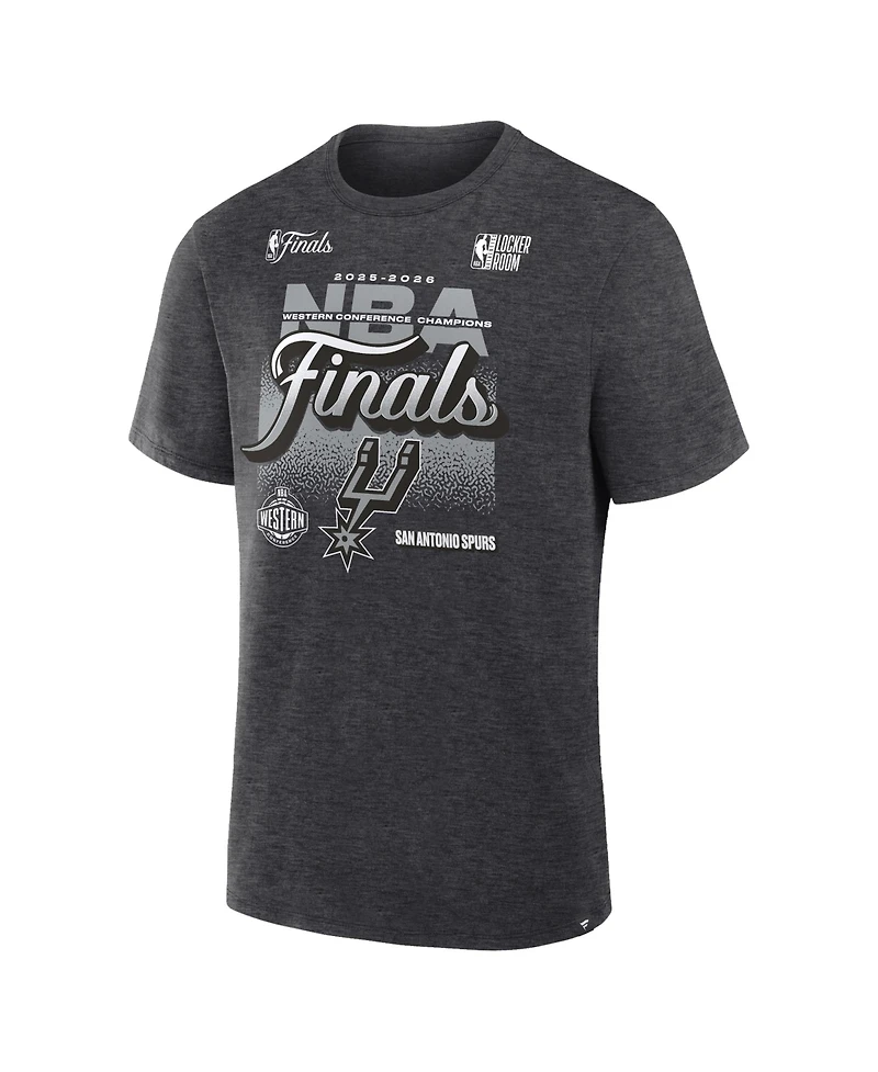 Fanatics Men's Charcoal San Antonio Spurs 2026 Western Conference Champions Locker Room T-Shirt