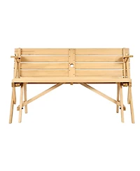 Cozito Transforming Picnic Table and Bench Set with Umbrella Hole