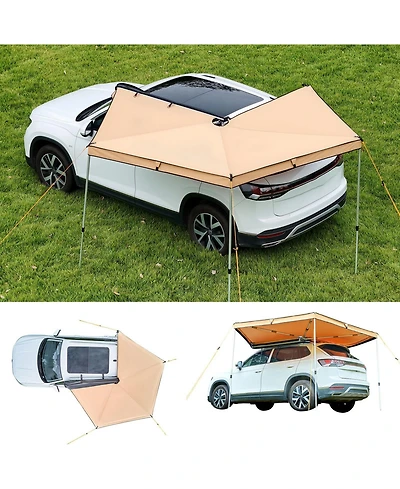 Cozito 270 Degree Vehicle Awning, 52 sq ft Driver Side Car Shelter with Carry Bag