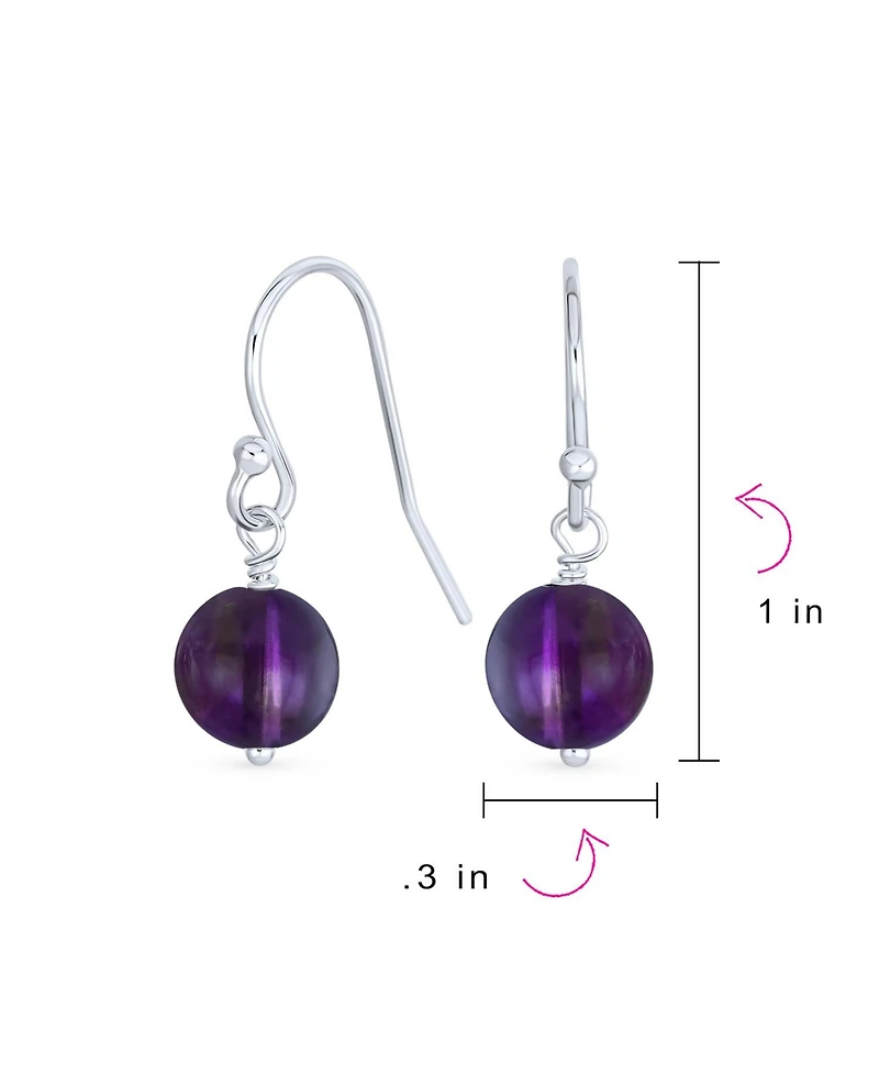 Bling Jewelry Set of 3 Drop Dangle Ball Earrings Onyx Amethyst Turquoise Lapis Lazuli Malachite Beads Sterling Silver