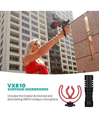 Movo iVlogger-pro Vlogging Kit for iPhone/Android Smartphones with Mic, Light, Tripod, and More
