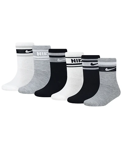 Nike Boys' and Girls' 4-7 Varsity Cushioned Crew Socks, 6-Pack