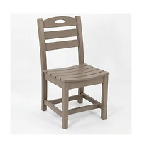 Clihome 2 Pack Hdpe Outdoor Dining Chairs, Patio Armless Chairs for Deck Porch Backyard