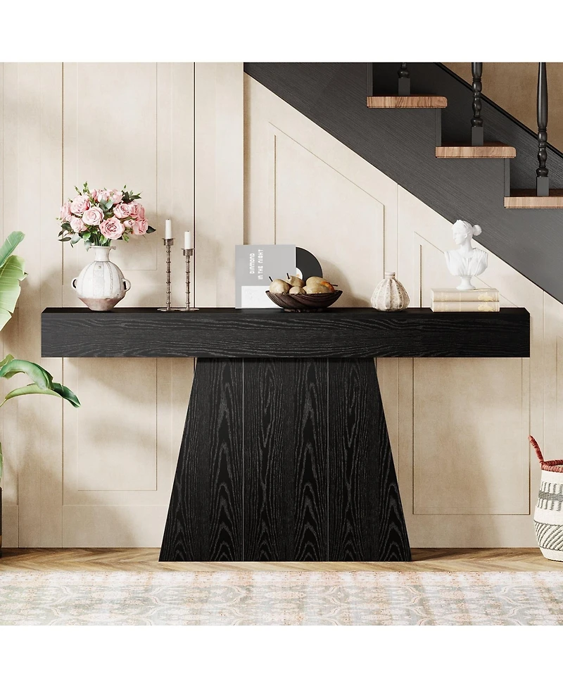 Slickblue 63" Farmhouse Console Table with Trapezoid Base