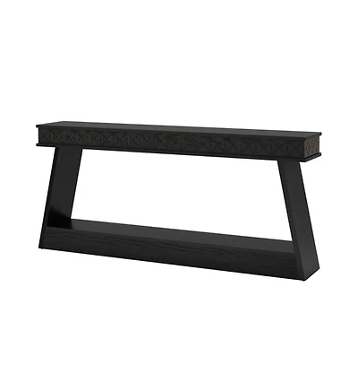 Slickblue 70.8" Farmhouse Console Table with Shelves for Living Room