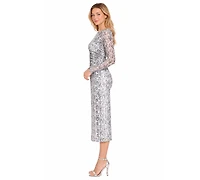 Sam Edelman/S Rothschild & Co Inc Women's Snakeskin Ruched Dress