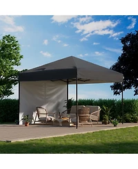 gaomon 10 x 10 Feet Pop Up Canopy Tent with Sidewalls, Wheeled Carry Bag, Steel Frame and Silver-Coated Oxford Top