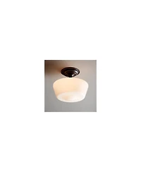 Regency Hill Schoolhouse Rustic Farmhouse Ceiling Light Semi Flush Mount Fixture 12inch Set of 2 Metal Glass Shade for Bedroom