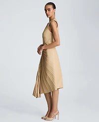 Kenneth Cole Women's Sunburst Pleated Midi Dress
