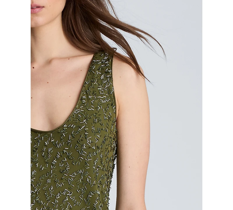 Kenneth Cole Women's Bias Scoop Neck Long Slip Dress