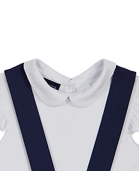 Nautica Girls' 4-6X Short-Sleeve Pindafore Dress
